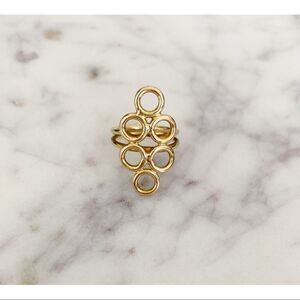 Gold Medallion Statement Pinky Ring